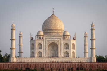 The Taj Mahal as seen from the gardens of Mehtab Bagh