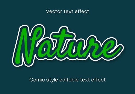 Nature Text Effect Layout