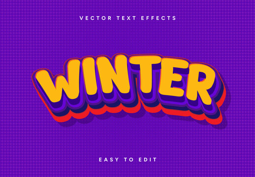 Winter Text Effect Design