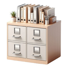 Filing cabinet isolated on transparent background