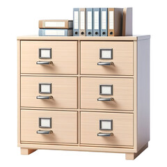 Filing cabinet isolated on transparent background