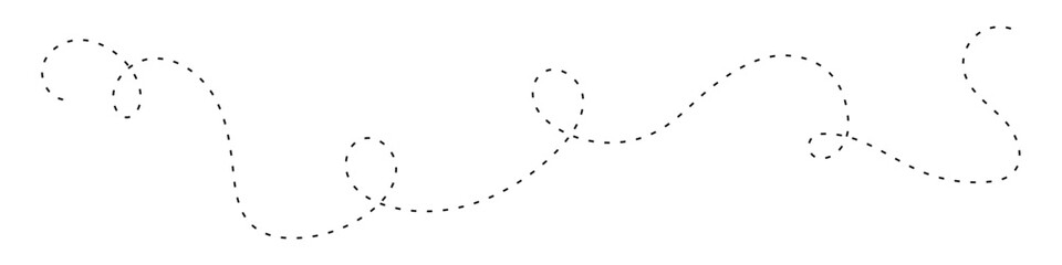 Dashed squiggle line icon