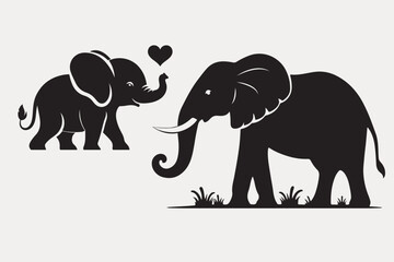 Elephant vector, Elephant illustration and elephant head