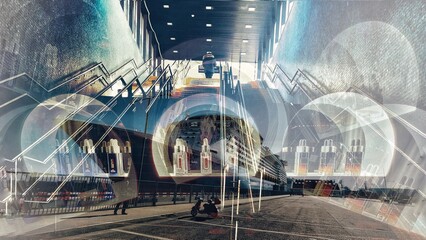 fireworks over the city