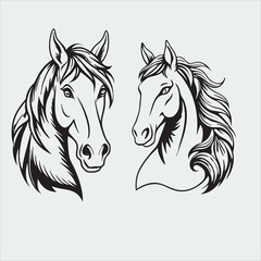 Horse and Horse vector, Horse silhouette,
