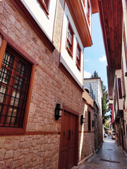 Old town street with rare houses