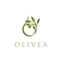 Beauty olive oil vector logo design with creative concept Premium Vector