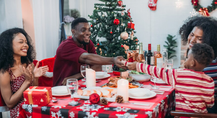 Black Family Christmas Dinner Celebration