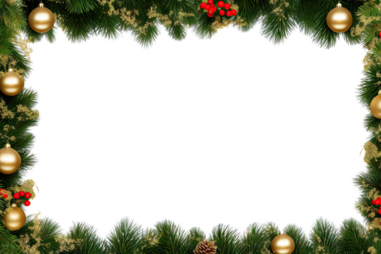 Christmas decoration backgrounds frame plant. AI generated Image by rawpixel.