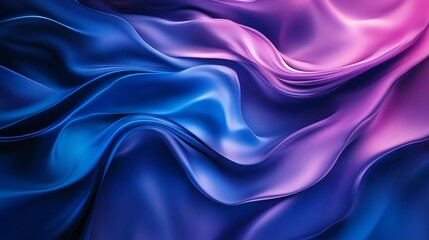 Obraz premium Tranquil Fluidity - Abstract Organic Shapes in Deep Blues and Purples