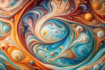 Hypnotic abstract pattern in bright colors