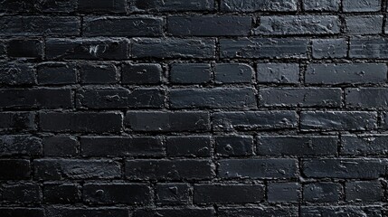 Fototapeta premium Dark Black Brick Wall Texture