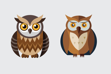 Owl vector illustration and bird vector