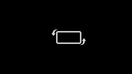 rotate your phone icon from horizontal to vertical. rotate your smart phone orientation vector icon