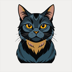  Siamese Cat, Persian Cat, Maine Coon Cat, Bengal Cat, Sphynx Cat. vector