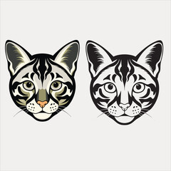  Siamese Cat, Persian Cat, Maine Coon Cat, Bengal Cat, Sphynx Cat. vector