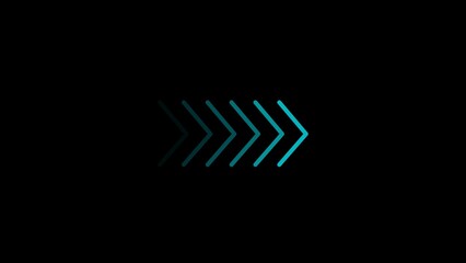 Banner showing four steps arrow with blue color