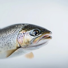 Trout isolated on white background