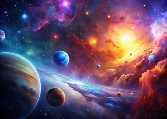 Stunning High Definition Space Wallpaper Featuring Vibrant Colors and Cosmic Elements for Backgrounds