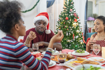 Black Family Christmas Dinner Celebration