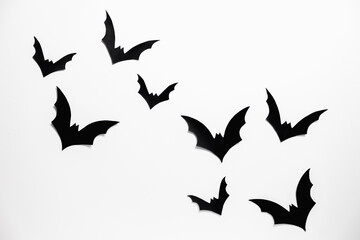Bats on white background. Preparing for Halloween
