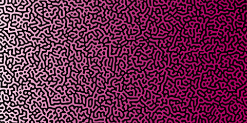 Turing reaction diffusion monochrome seamless pattern with chaotic motion. Abstract Turing organic wallpaper with background. Abstract diffusion pattern with chaotic shapes. Vector illustration	
