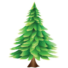 A clean, vibrant vector of a beautiful Christmas tree, perfect for holiday-themed designs, cards, and banners. Isolated and easy to customize for festive projects