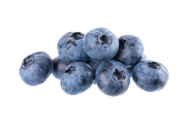 Fresh blueberry isolated on white background. Bilberry or whortleberry berries. Clipping path.
