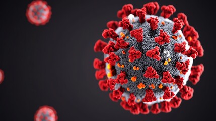 Fototapeta premium Virus illustration on a black background
