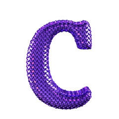Purple ribbed symbol. letter c
