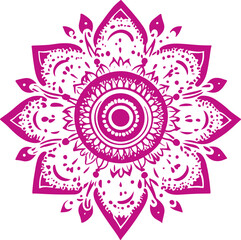 Intricate Pink Mandala Design in Vector Style
