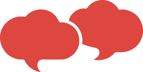 Red Speech Bubbles Graphic Design Element