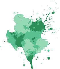 Obraz premium Abstract Green Ink Splash Vector Design