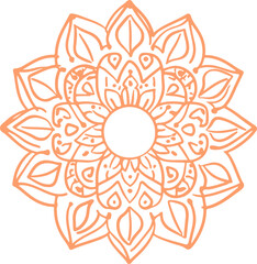 Elegant Orange Lotus Flower Vector Design