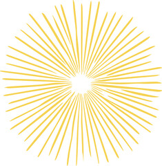 Radiant Yellow Sunburst Vector Design