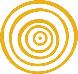 Yellow Concentric Circles Vector Design