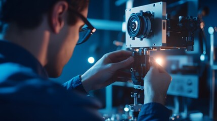 Technician Working on Advanced Equipment