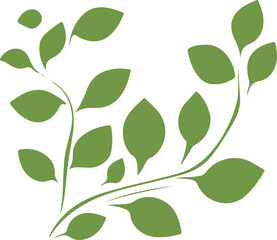 Stylized Green Leaf Vectors for Nature Designs