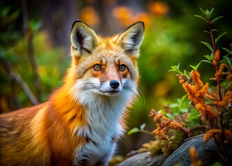 Stunning Red Canadian Marble Fox Captured in Natural Habitat with Vibrant Colors and Details