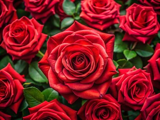 Fototapeta premium Stunning Red Rose Wallpaper in High Definition for Elegant Backgrounds and Floral Decor Inspiration