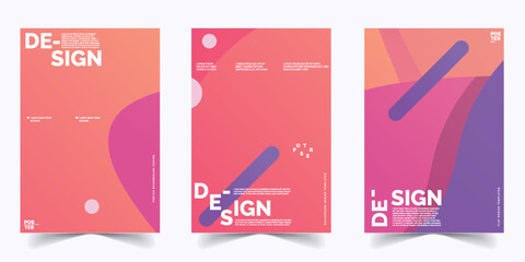 flat colorfull poster background templates abstract style