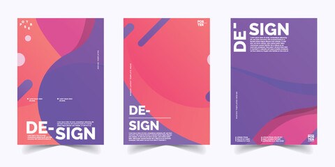 flat colorfull poster background templates abstract style