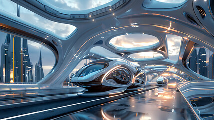 futuristic scene