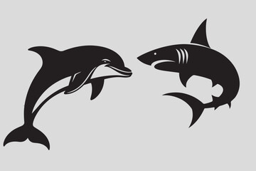 dolphin silhouette vector