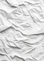 Fototapeta premium Crumpled White Paper Texture: Abstract Background for Creative Designs