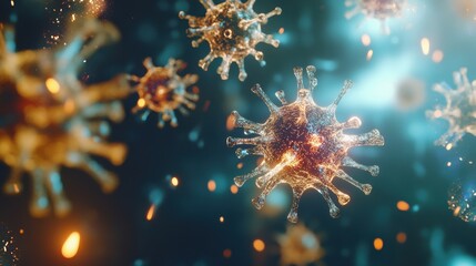  virus particles floating in room,  community transmission