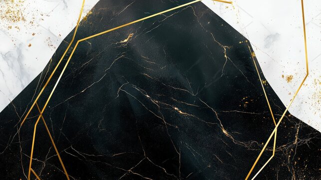 Abstract high quality marbled texture with golden highlights, noble background