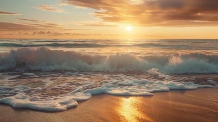 bright morning in the beach with sunlight