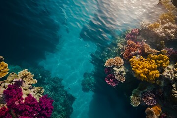 Fototapeta premium Vibrant Coral Reef in the Ocean