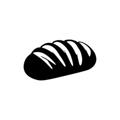 French bread vector design in monochrome
